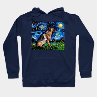 German shepherd night Hoodie